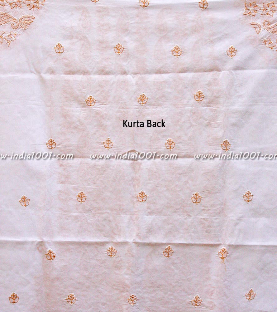 Hand  Embroidered Chikankari work fabric