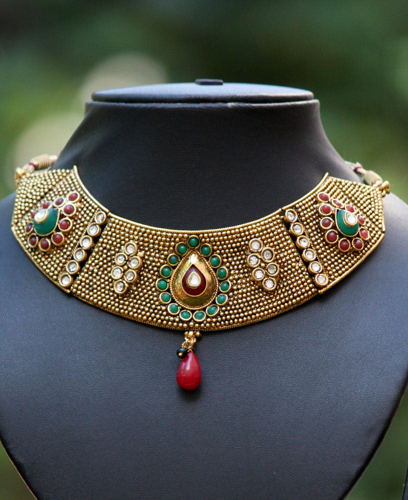 Stunning Polki & kundan Necklace Set