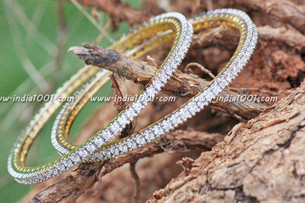 American Diamond Bangles (1pr - 2 nos. )