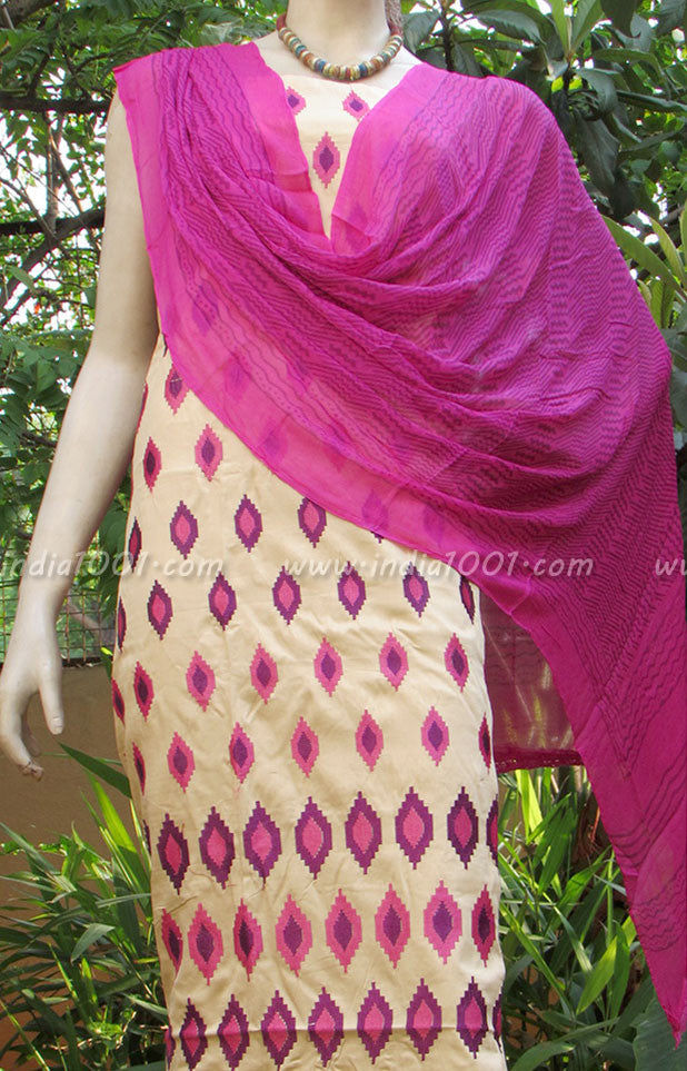 Beautiful Cotton unstiched suit fabric