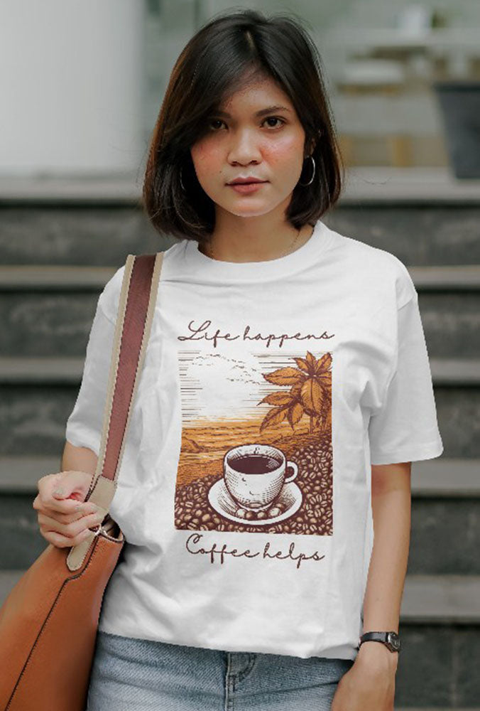 Life happens, Coffee helps - Classic Unisex T-shirt