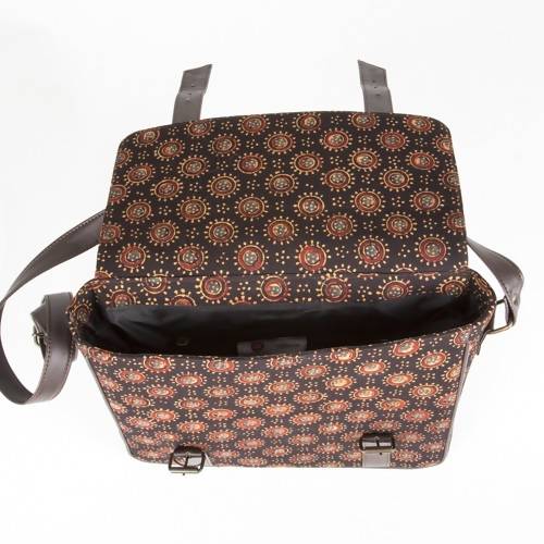Black Ajrakh Messenger Bag