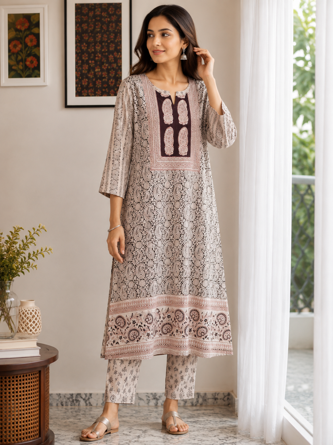 Beautiful Hand Block Printed Bagh cotton Kurta 44