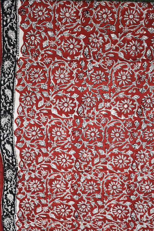 Beautiful Modal Silk Bagru Hand Block Print Fabric