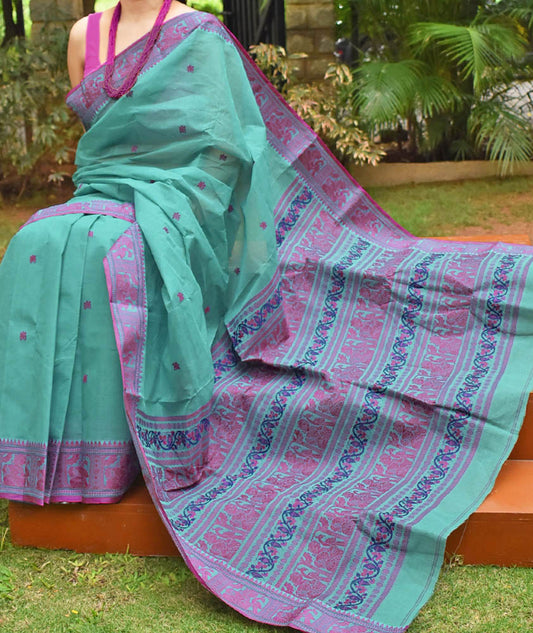 Beautiful Handcrafted Baluchari Cotton saree
