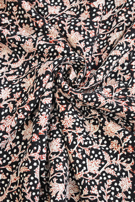 Beautiful Muslin Hand Block Print Fabric - 2.5 mtrs cut