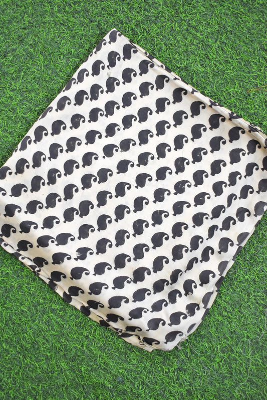 Beautiful Modal Silk Ajrakh Hand Block Print Fabric - 2.5 mtrs cut