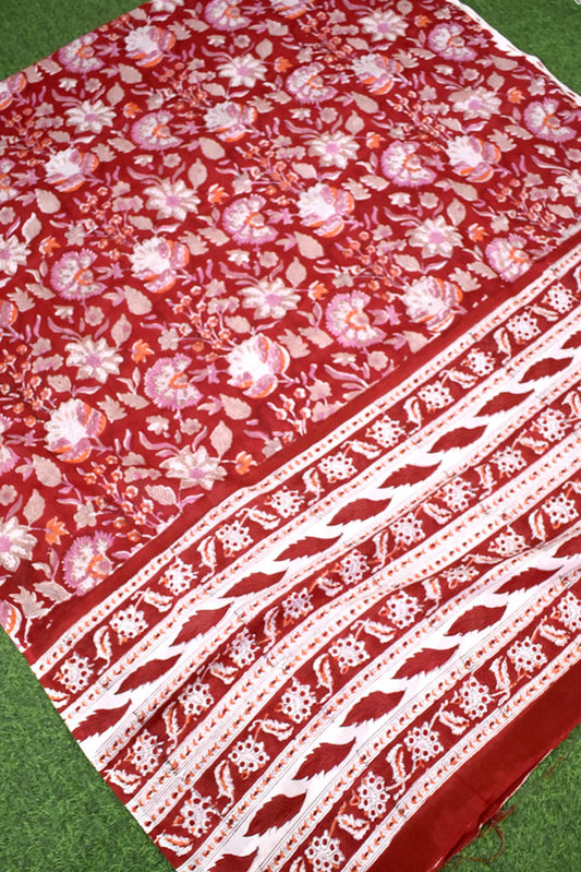 Elegant Hand block printed Cotton Dupatta