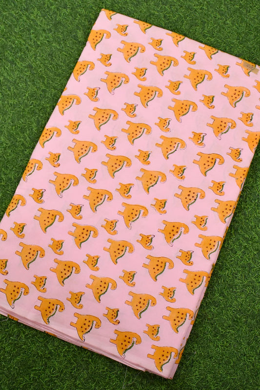 Hand Block Printed Cotton Running Fabric (2.5 mtrs )