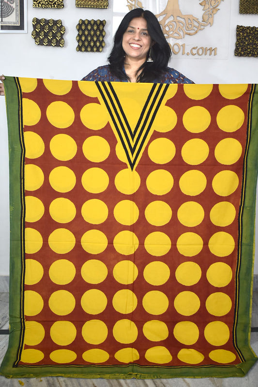 Designer Ajrakh cotton kurta/Kaftan fabrics