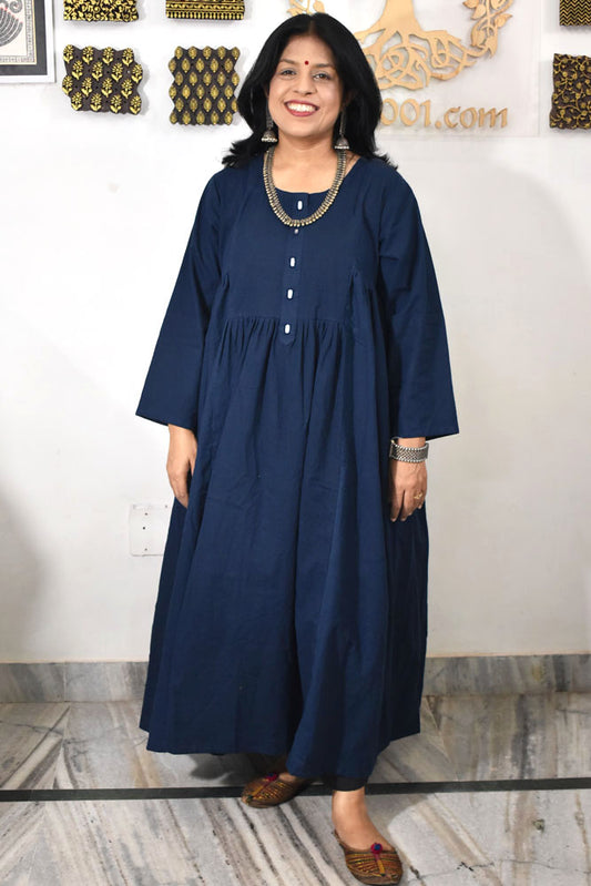 Designer Cotton Kurta with Mirror Details - Size 38 to 46 ( all sizes)