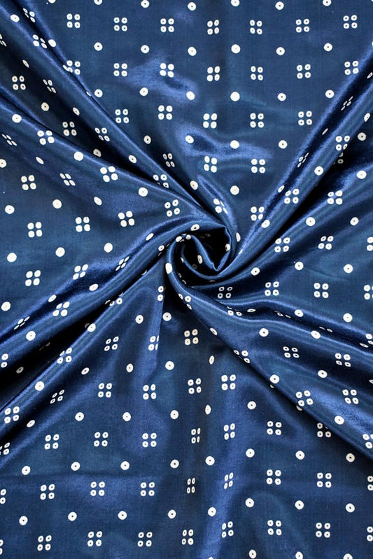 MASHRU SILK KUTCH HAND BLOCK PRINTED FABRIC - 2.5 & 3 mtr cuts