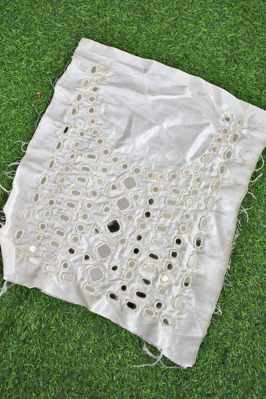 Kutch mirror work Patch on Mashru Fabric