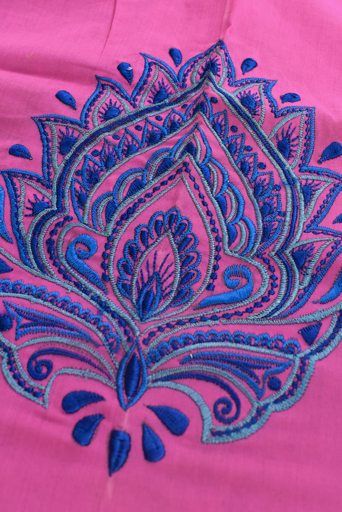 Beautiful Embroidered Mandala Design Cotton blouse fabric