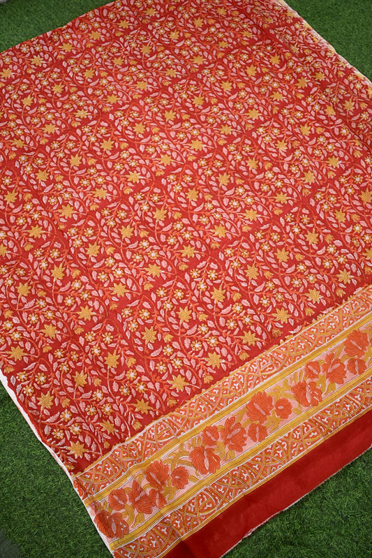 Elegant Hand block printed Cotton Dupatta