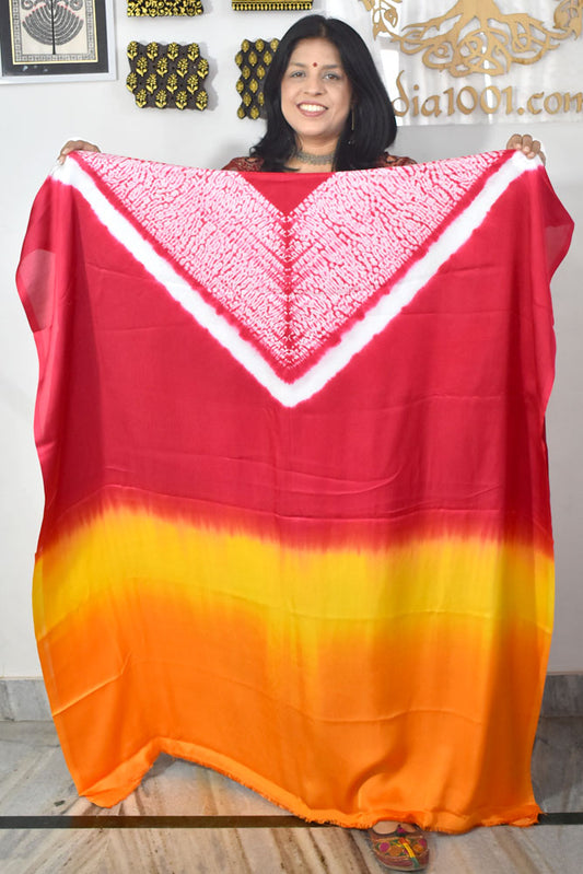 Hand crafted Nui Shibori Tie & Dye Modal Silk Fabric - 2.5 mtrs