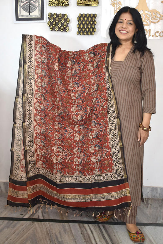 Hand Block Printed Cotton Dupatta