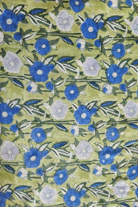 Manjri (मंजरी) - 5 mtr cut for Co-ord Sets / Suits - Hand Block Printed Running Soft Cotton Fabric