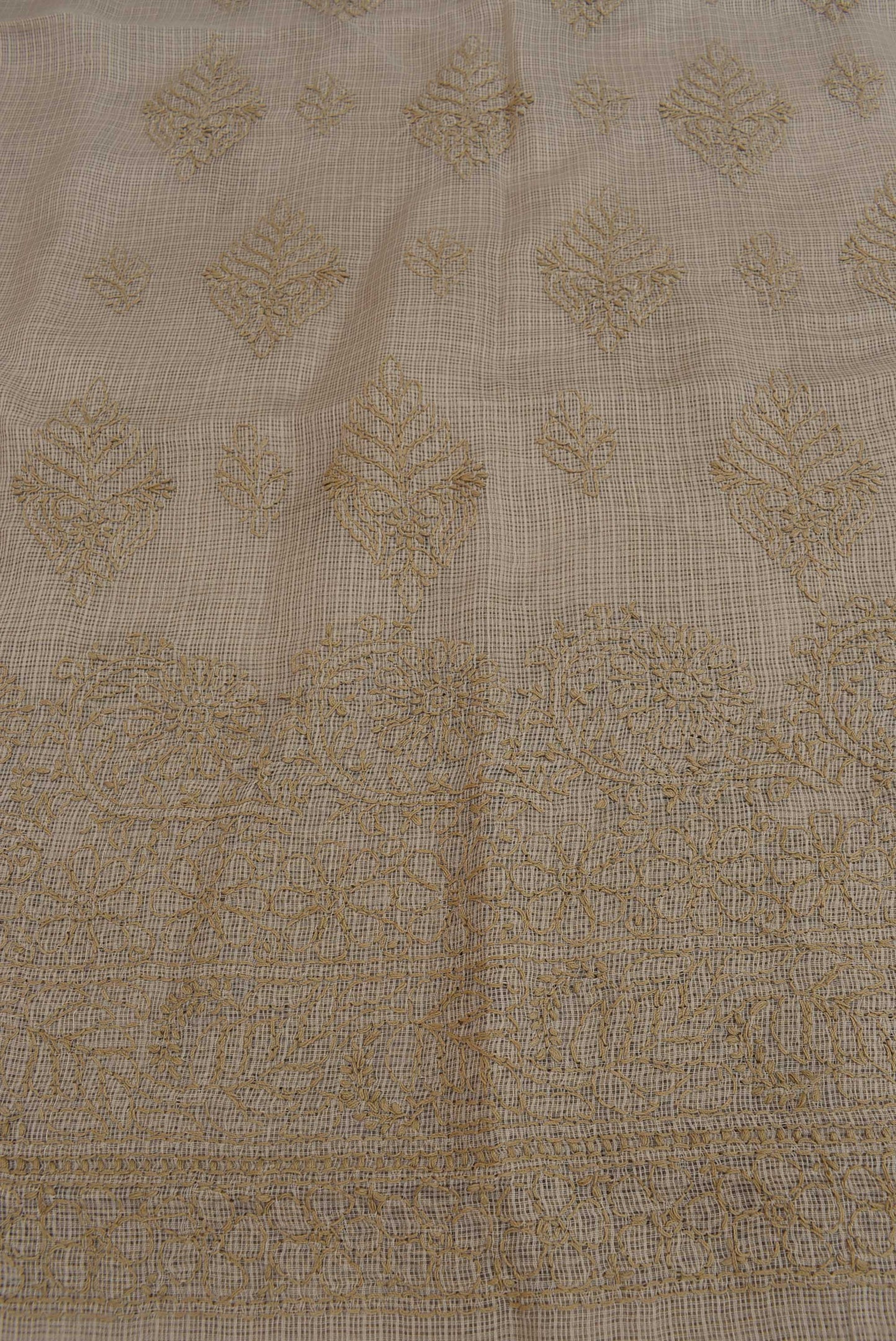 Hand Embroidered Lucknow Chikankari Work  Kota Cotton Fabric( kurta fabric only)