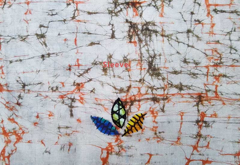 Hand embroidery & applique work cotton blouse Fabric