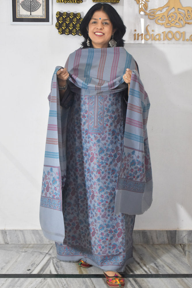 Beautiful Woolen Suit fabric with Woven patterns