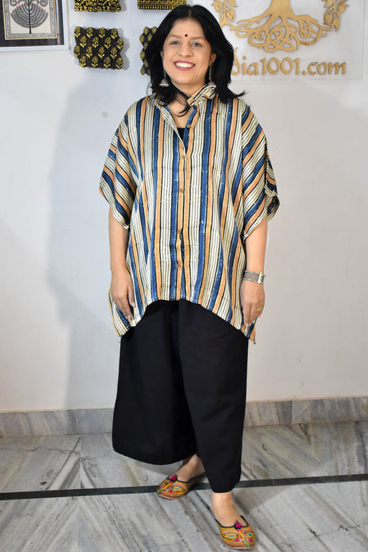 Beautiful Ajrakh Modal Silk Shirt size - 38 - 44