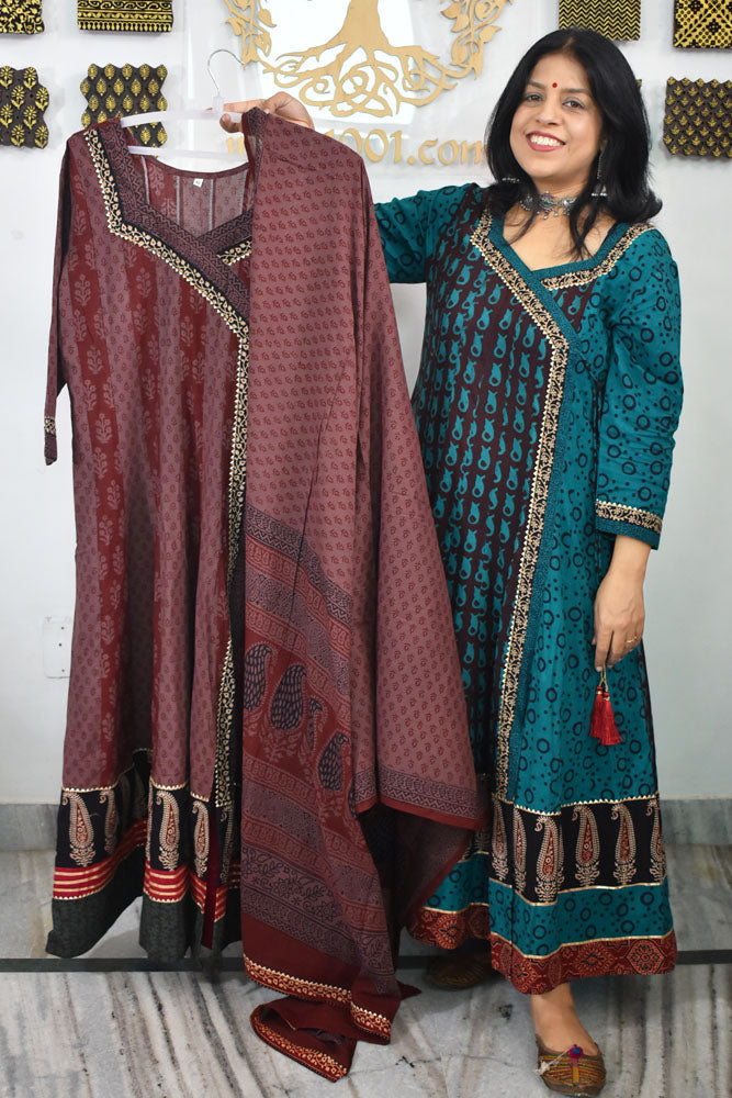 Bagh Anarkali Kurta and dupatta set - size 42
