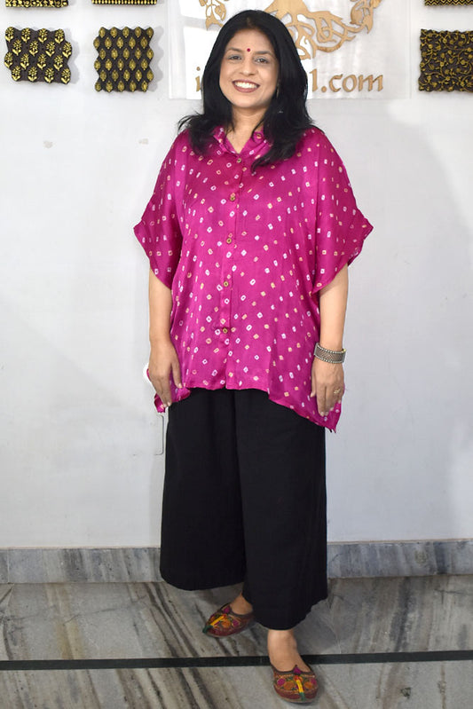 Beautiful Bandhani Modal Silk Shirt size - 38 - 44