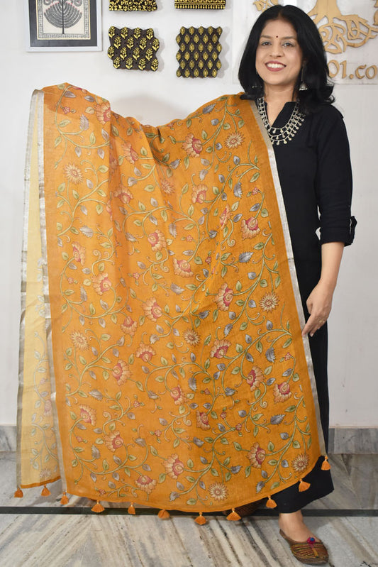 Elegant Digital Print Pure Linen dupatta
