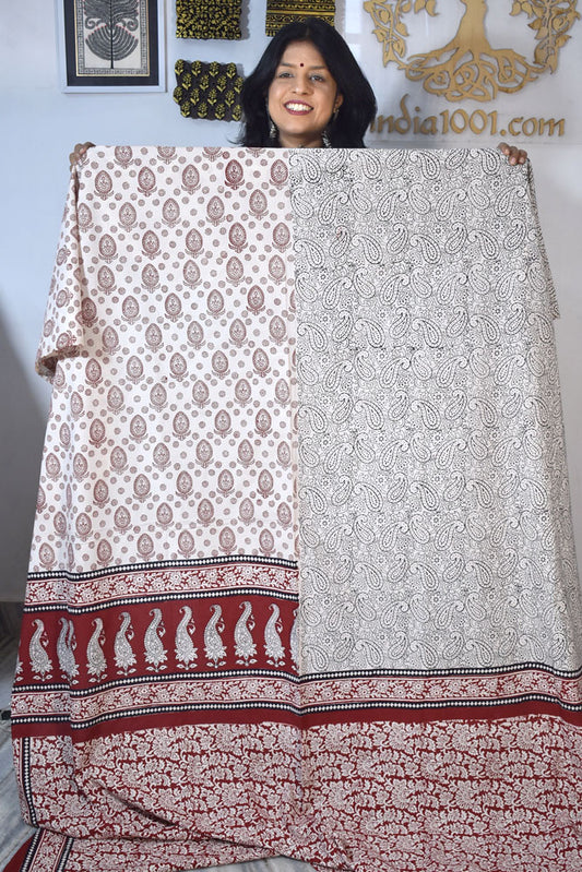 Bagh Hand Block Printed Cotton Kurta Fabric