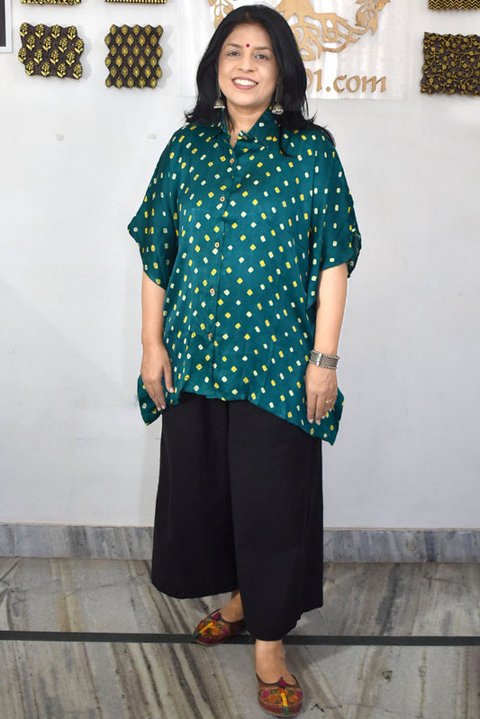 Beautiful Bandhani Modal Silk Shirt size - 38 - 44