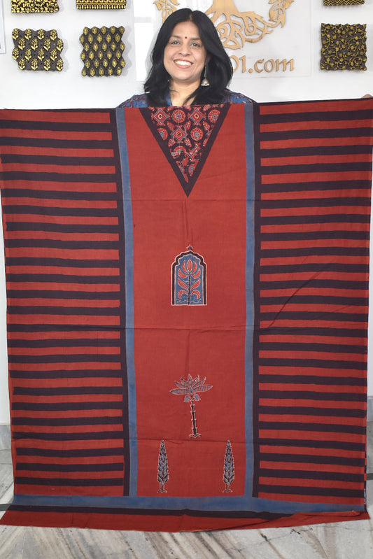 Designer Ajrakh cotton kurta/Kaftan fabrics