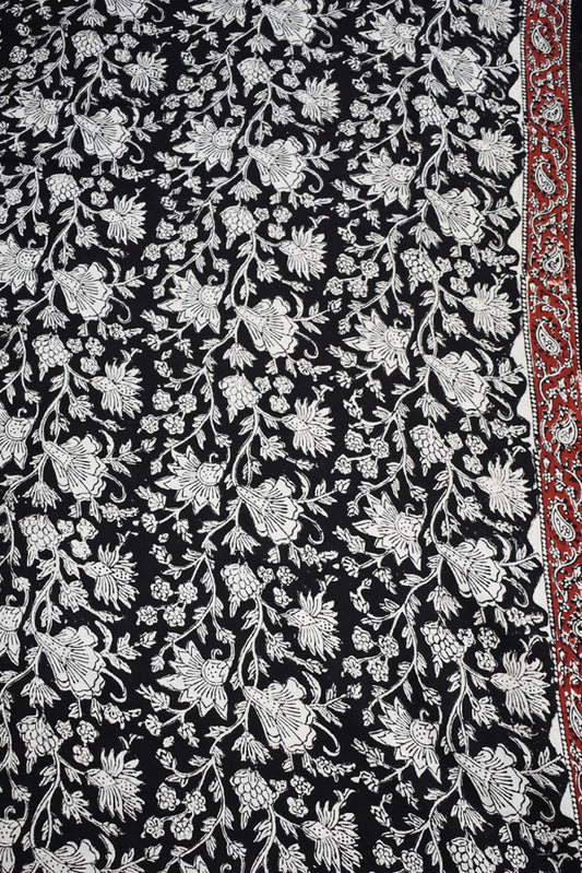 Beautiful Modal Silk Bagru Hand Block Print Fabric
