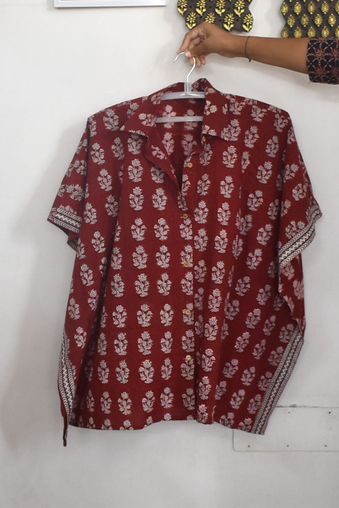 Bagh Hand Block Printed Kaftan, Free Size