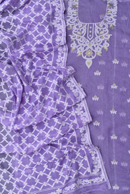 Beautiful Hand Woven Blended Cotton Jamdani Set