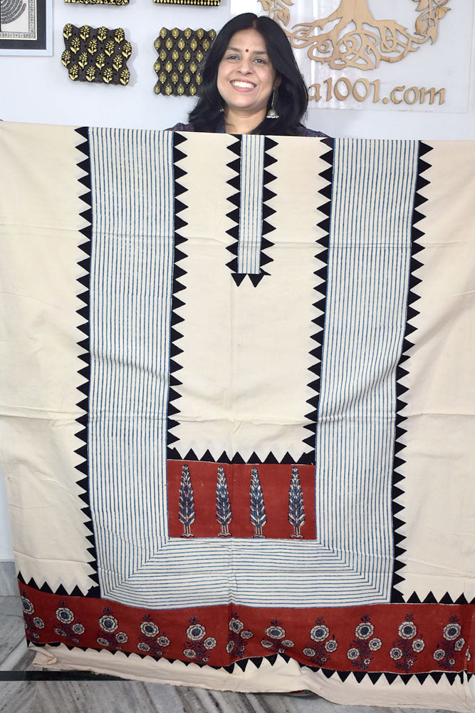 Designer Ajrakh cotton kurta/Kaftan fabrics