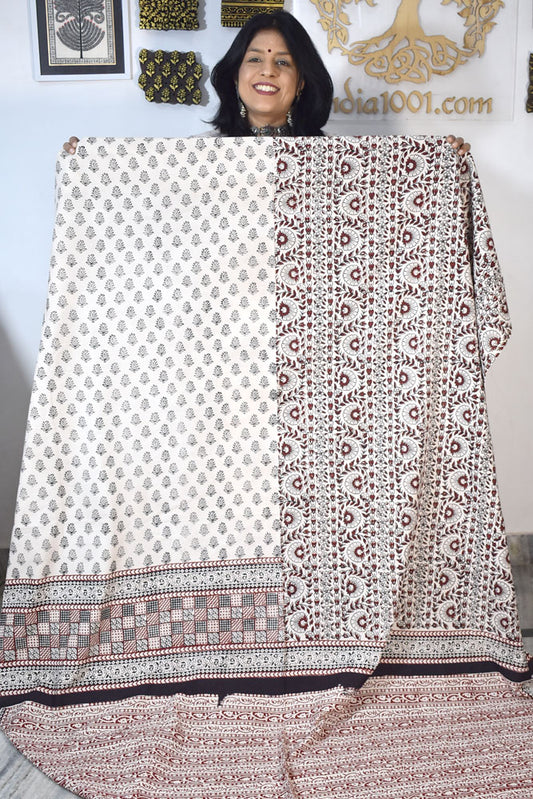 Bagh Hand Block Printed Cotton Kurta Fabric