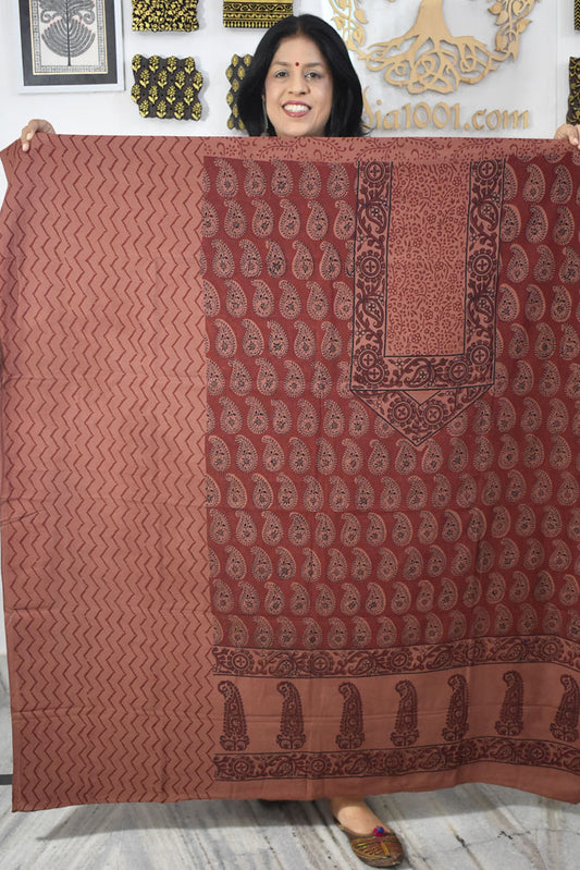 Bagh Hand Block Printed Cotton Kurta Fabric