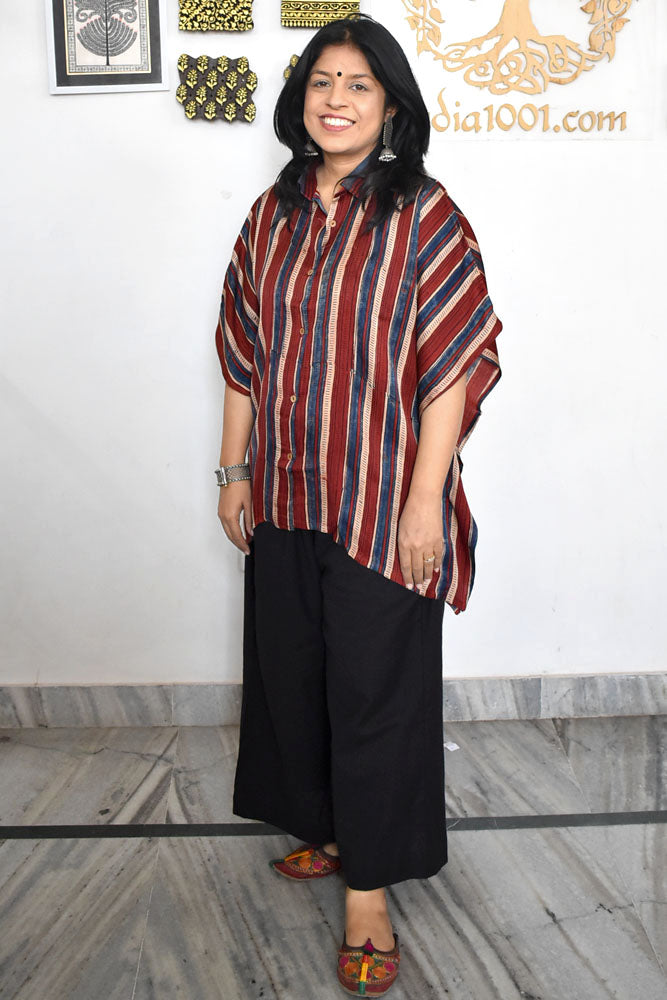 Beautiful Ajrakh Modal Silk Shirt size - 38 - 44