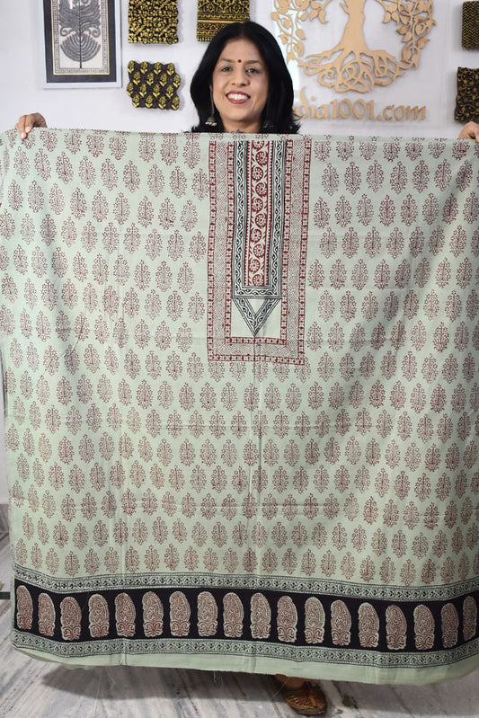 Bagh Hand Block Printed Cotton Kurta Fabric