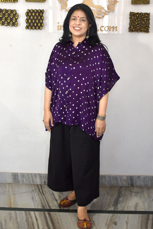 Beautiful Bandhani Modal Silk Shirt size - 38 - 44