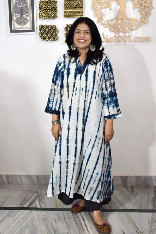 Handcrtafted Shibori Kurta / Dress - Size 40 to 44 ( all sizes)