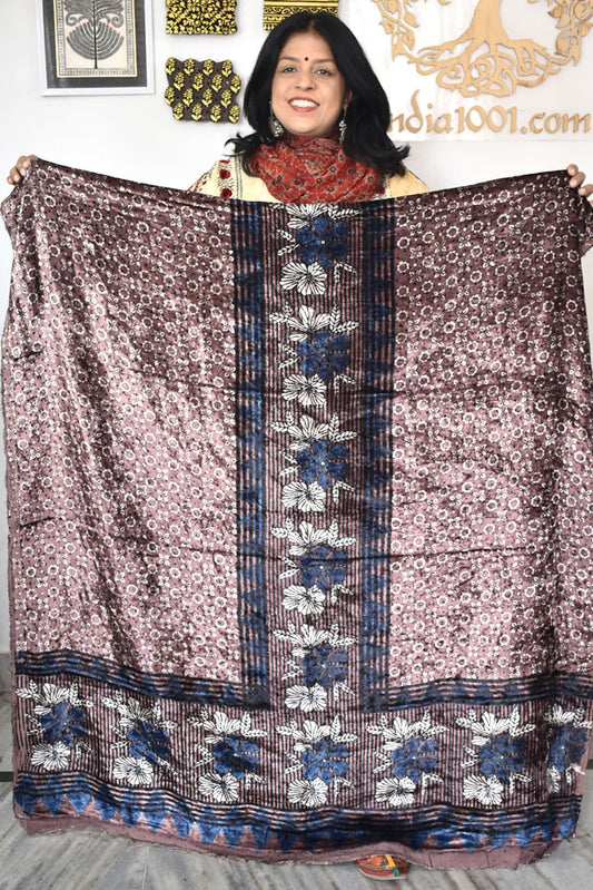 Ajrakh Velvet kurta fabric