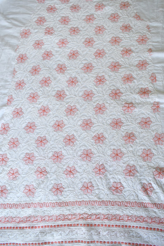 Intricate and beautiful Mul Cotton Hand Chikankari work Kurta & Pant fabric Set