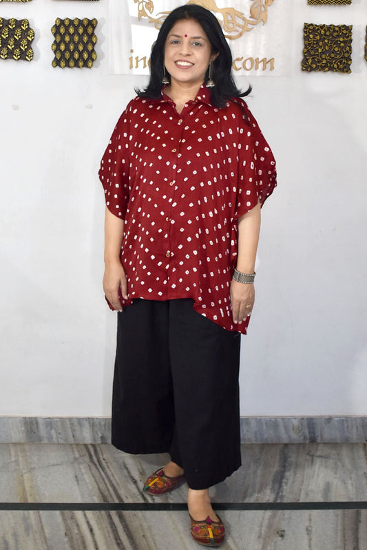 Beautiful Bandhani Modal Silk Shirt size - 38 - 44