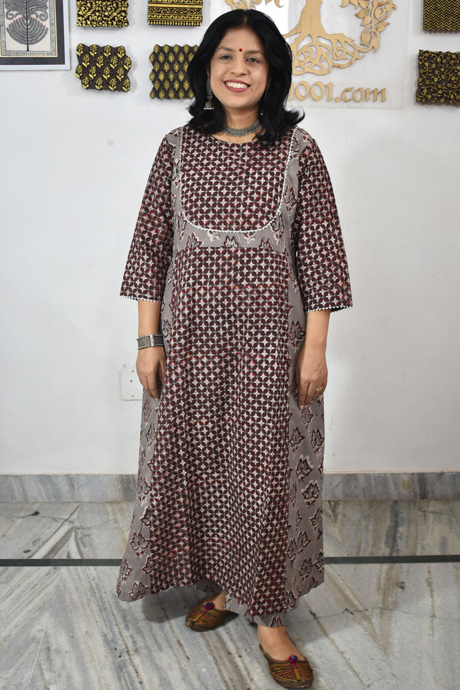 Beautiful Ajrakh Cotton Kurta and pant set