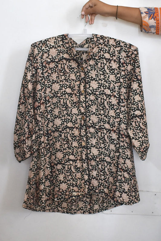 Beautiful Hand Block Printed Muslin Short kurta/Top - 40