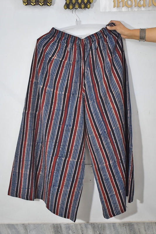 Elegant Ajrakh Cotton palazzo - Free Size