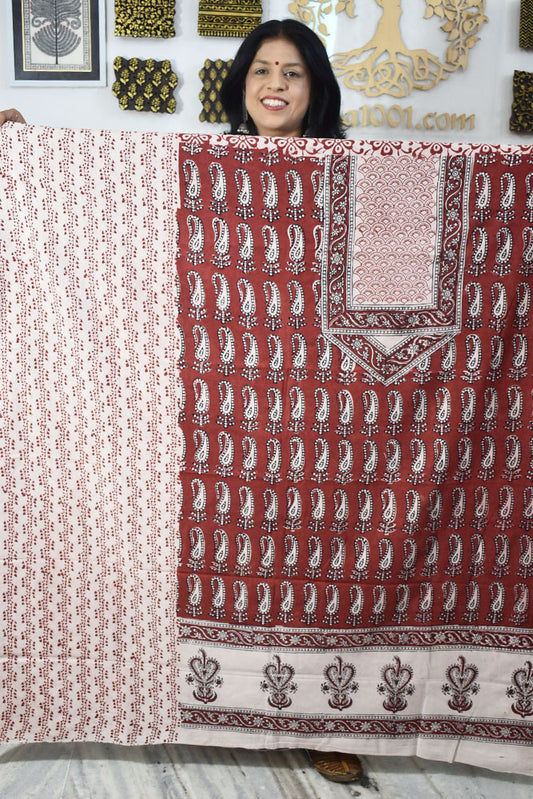 Bagh Hand Block Printed Cotton Kurta Fabric