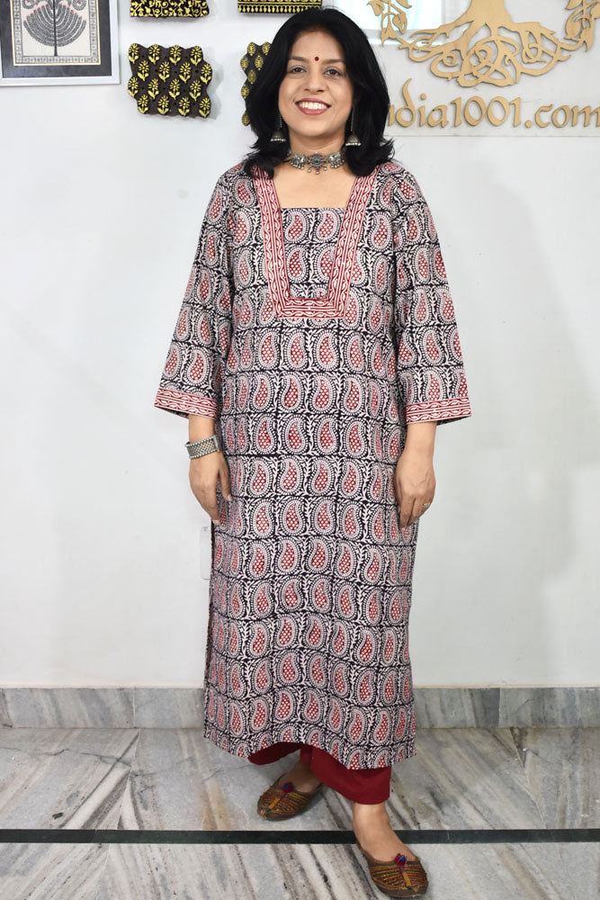 Bagh Hand Block Printed stitched Kurta size - 40